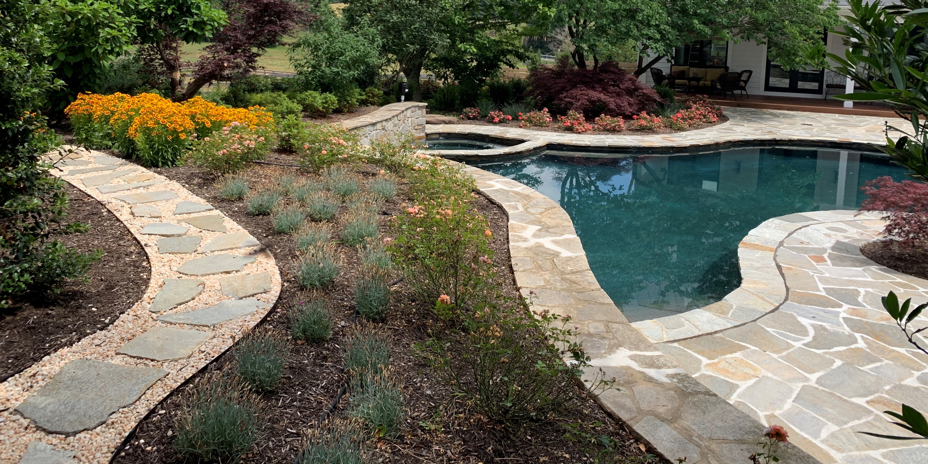 Manchester MD Hardscape Pool Deck Walkway